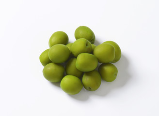 Fresh green olives