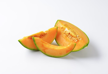 Sliced Cantaloupe melon