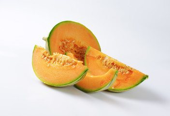 Sliced Cantaloupe melon