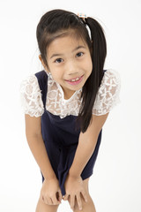 Portrait of Little asian girl with smiles face