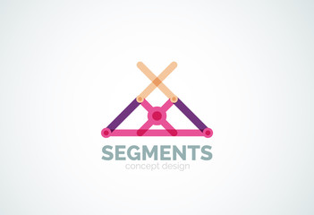 Vector outline minimal abstract geometric logo