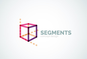 Vector outline minimal abstract geometric logo