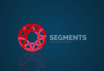 Vector outline minimal abstract geometric logo