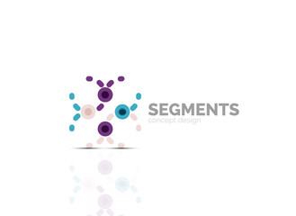 Vector outline minimal abstract geometric logo