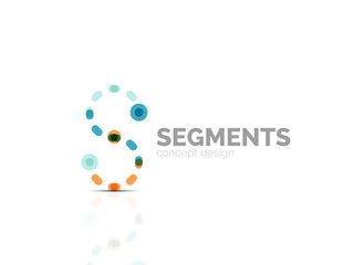 Vector outline minimal abstract geometric logo