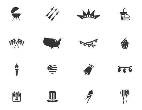 Independence day simply icons