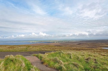 Fototapeta premium Scenic landscape from mountain view in Dunnet Head, Scotland