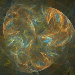 Obraz premium Colorful rendered fractal design, abstract background