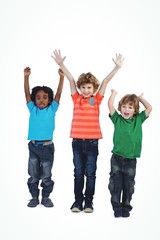 Obraz premium A row of children standing together
