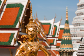 Obraz premium Kinnara, Thai mythical creature, Thailand Grand Palace