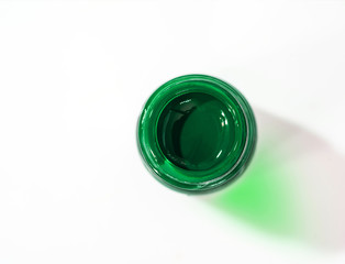 green poster colour on white background