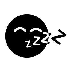 Smile sleep black icon