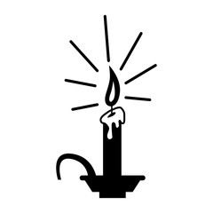 Candle black icon