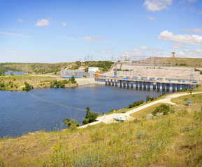 Panoramic view of steep banks of Southern Bug