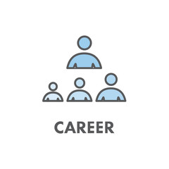 Line icon successful career. Vector business symbol