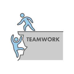 Line icon teamwork. Vector symbol
