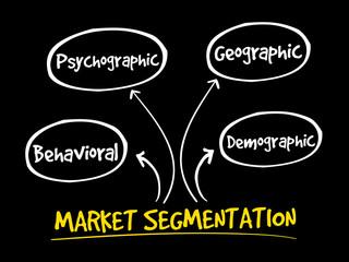 Market segmentation mind map, business management strategy