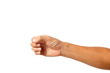 Hand isolated on white background