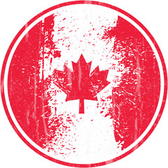 Canadian Flag, Grunge and Splash Design
