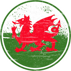 Wales Flag, Grunge and Splash Design