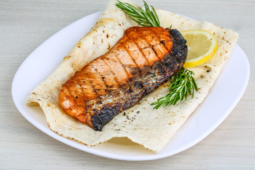 Grilled salmon
