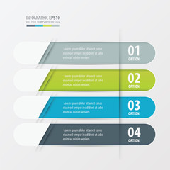 Banner  Rounded  design   green, blue, gray color