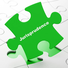 Law concept: Jurisprudence on puzzle background