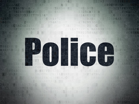 Law concept: Police on Digital Paper background
