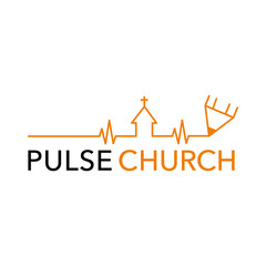 Logo for the Christian Church Living Church pulse of life, cardiogram