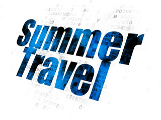 Travel concept: Summer Travel on Digital background