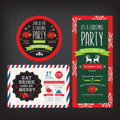 Poster Merry Christmas.Vector illustration.