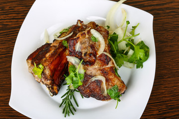 Grilled pork ribs