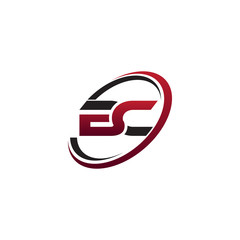 Obraz premium Modern Initial Logo Circle BE