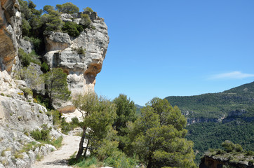 Siurana cliffs in the Prades mountains