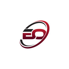 Modern Initial Logo Circle BE