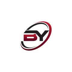 Modern Initial Logo Circle BE