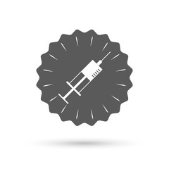 Syringe sign icon. Medicine symbol.