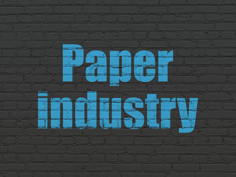 Manufacuring concept: Paper Industry on wall background