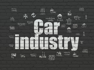 Manufacuring concept: Car Industry on wall background