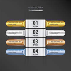 Rounded  banner set gold, bronze, silver, blue color