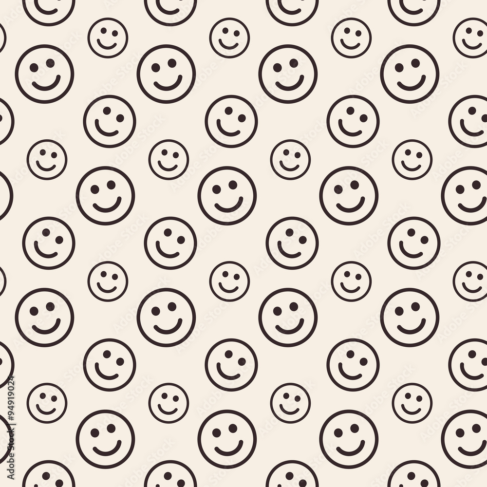 Poster smile lines seamless pattern.