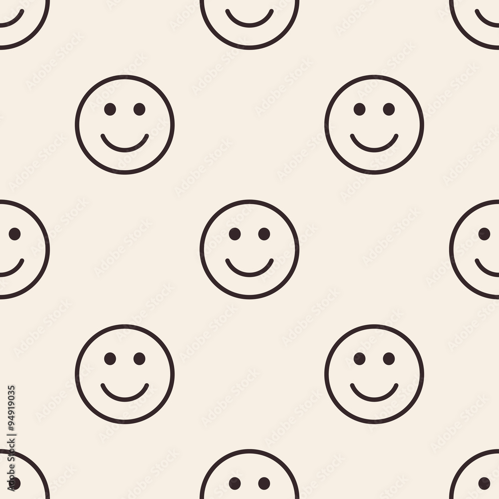 Poster smile lines seamless pattern.
