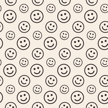 Smile lines seamless pattern.