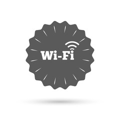 Free wifi sign. Wifi symbol. Wireless Network.