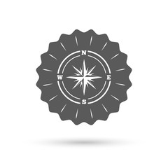 Compass sign icon. Windrose navigation symbol.