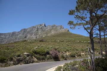 Table Mountain and cablecar station Cape Town South Africa