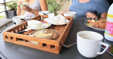 Traditional French breakfast
