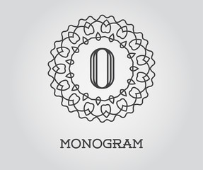 Monogram Design Template with Letter Vector Illustration Premium Elegant Quality