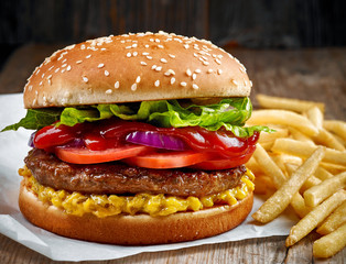 fresh tasty burger