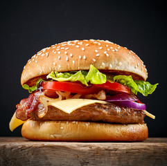 Fototapety  świeży smaczny burger
